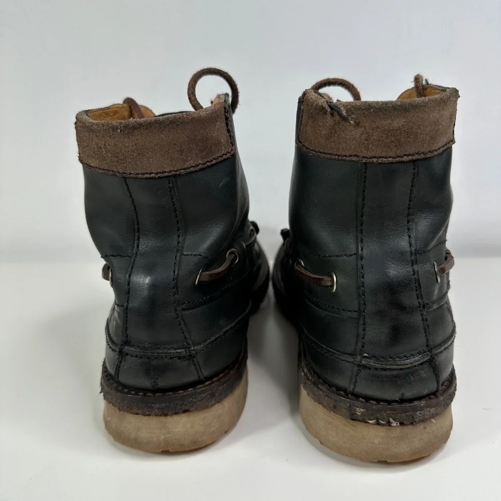 Frye Black Leather Lace Up Boots Men's Size 8 1/2 D